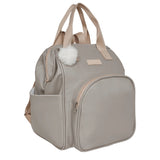 Mochila Maternidade Grande com Bolso Térmico Cute Cinza