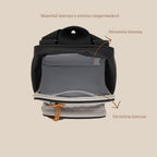 Mochila Multifuncional 2x1 com Bolso Térmico Abraço Cinza/Preto