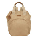 Frente da Mochila Maternidade Grande com Bolso Térmico Carrossel Marfim, com bolso frontal térmico