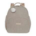 Mochila maternidade de passeio Ninar nude com bolso térmico, vista frontal