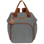 Mochila Grande Teddy Cinza com Marrom — peça do kit