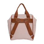 Mochila Maternidade Grande com Bolso Térmico Teddy Rosa com Marrom