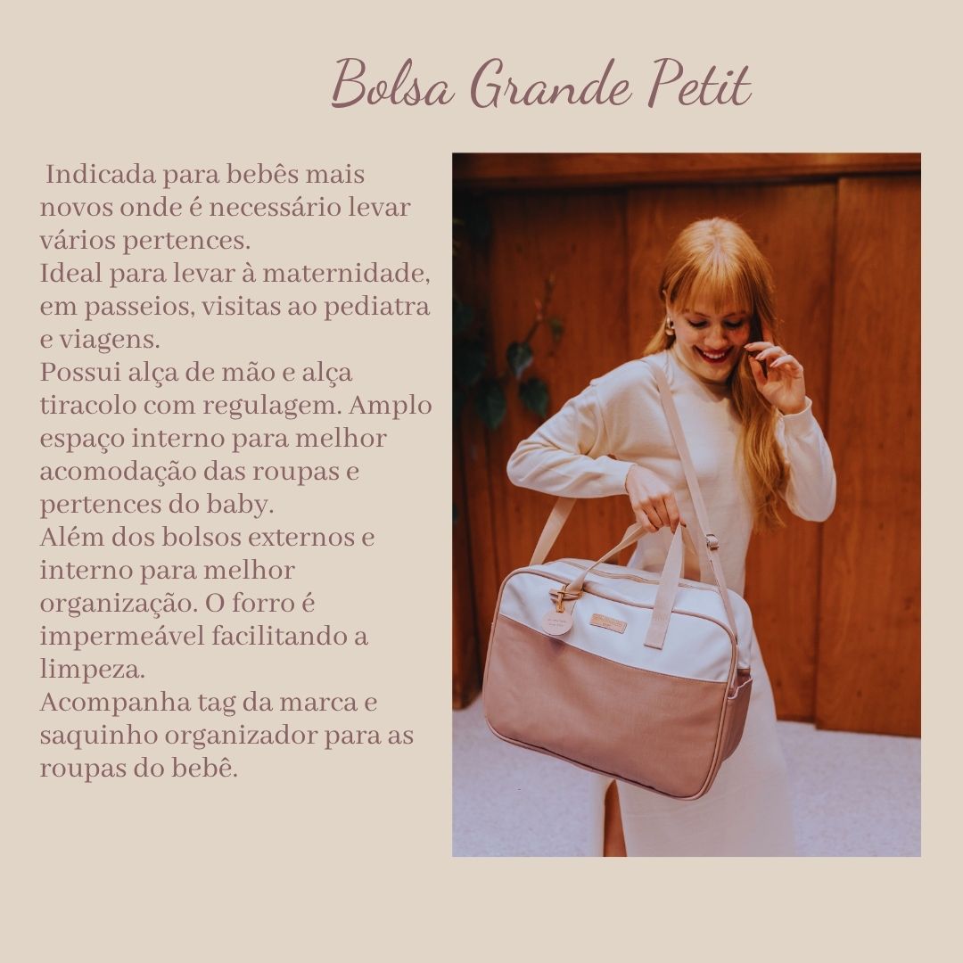 Bolsa Maternidade Grande Petit Caramelo