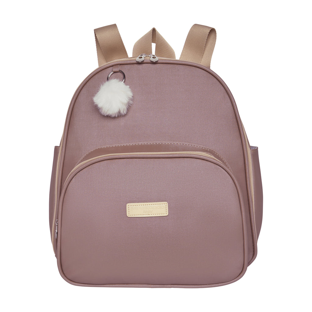 Mochila Maternidade de Passeio com Bolso Térmico Cute Marrom