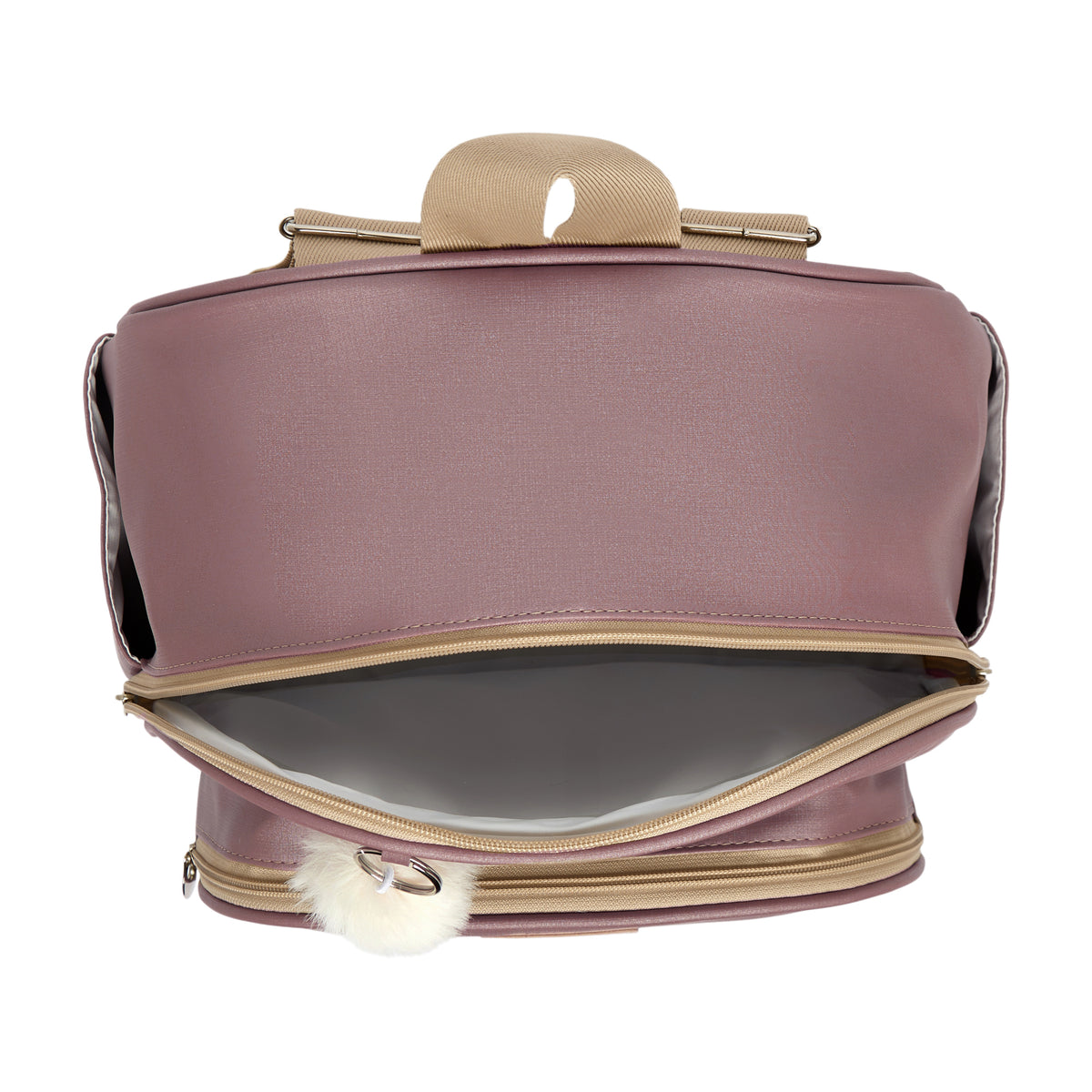 Mochila Maternidade de Passeio com Bolso Térmico Cute Marrom