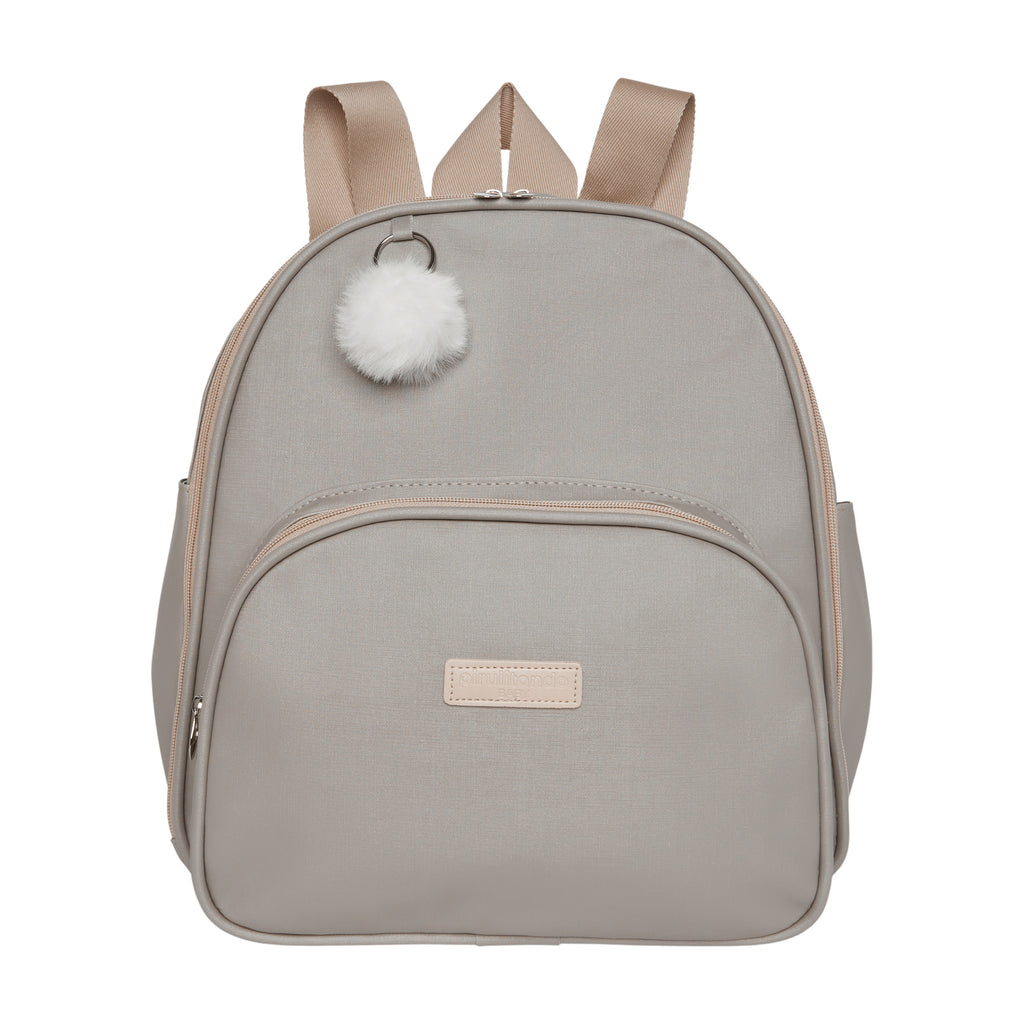 Mochila Maternidade de Passeio com Bolso Térmico Cute Cinza
