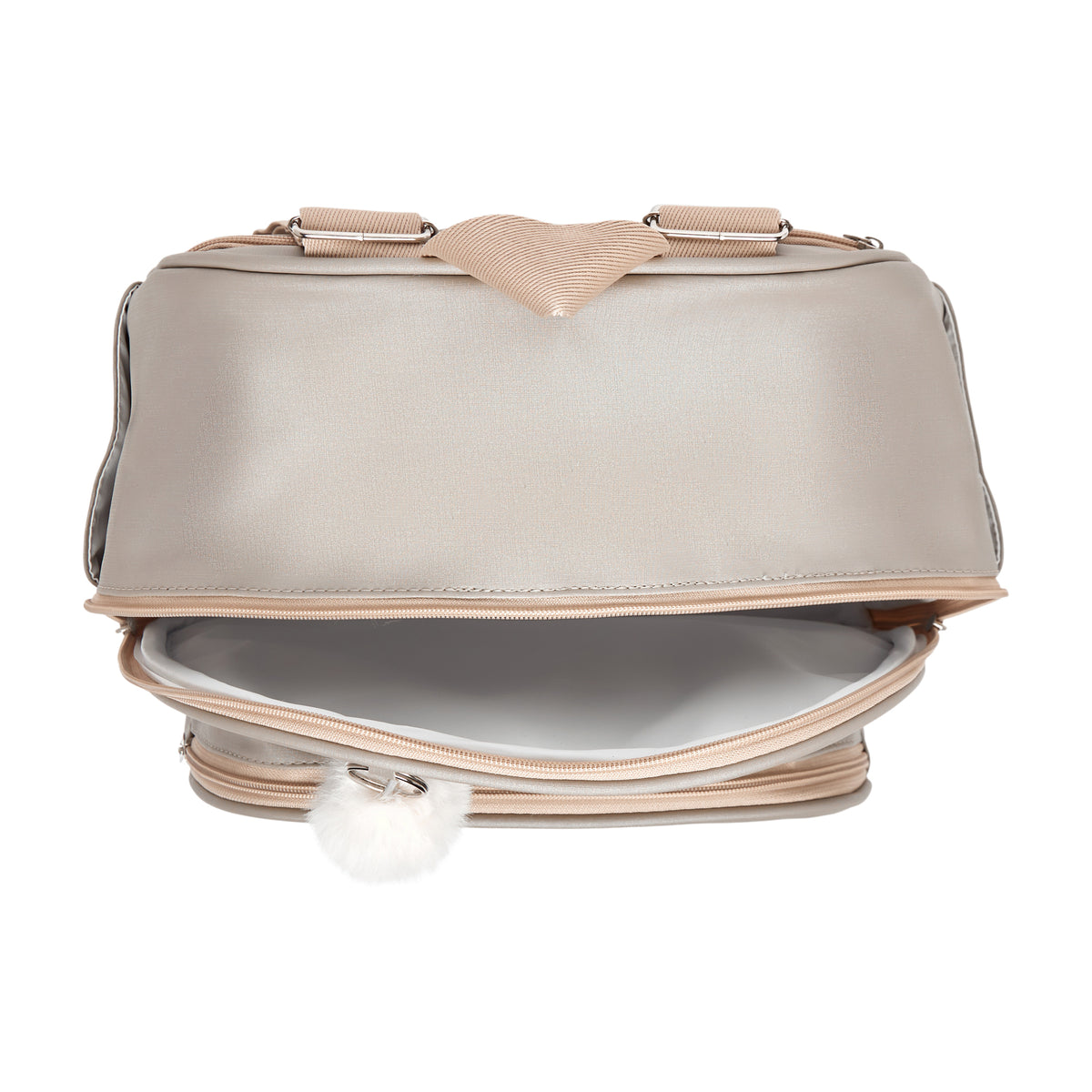 Mochila Maternidade de Passeio com Bolso Térmico Cute Cinza