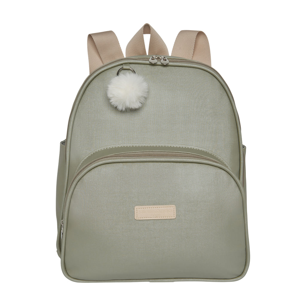 Mochila Maternidade de Passeio com Bolso Térmico Cute Verde