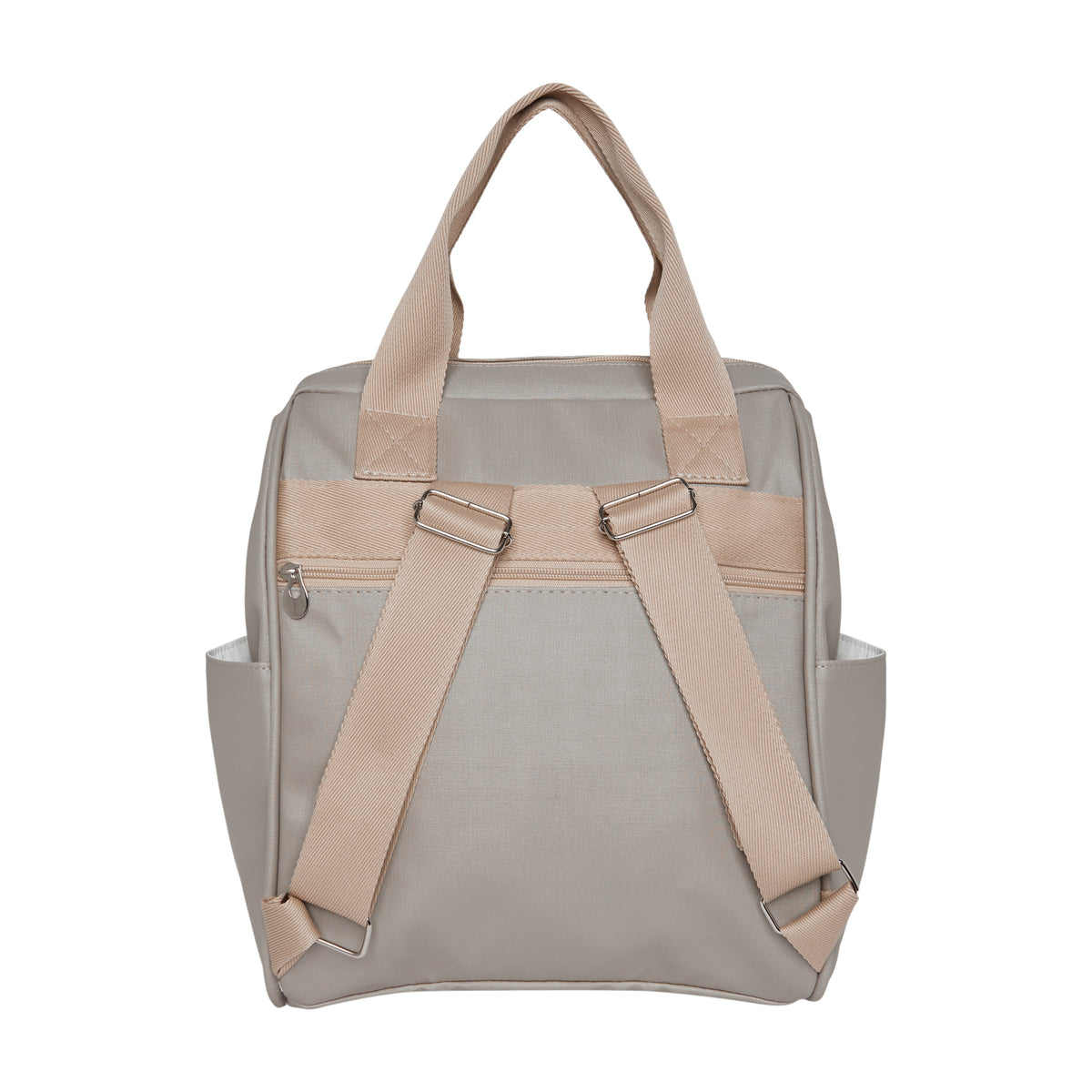 Mochila Maternidade Grande com Bolso Térmico Cute Cinza