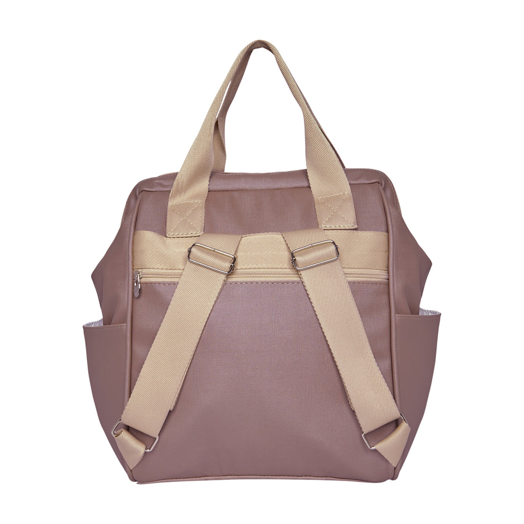 Mochila Maternidade Grande com Bolso Térmico Cute Marrom