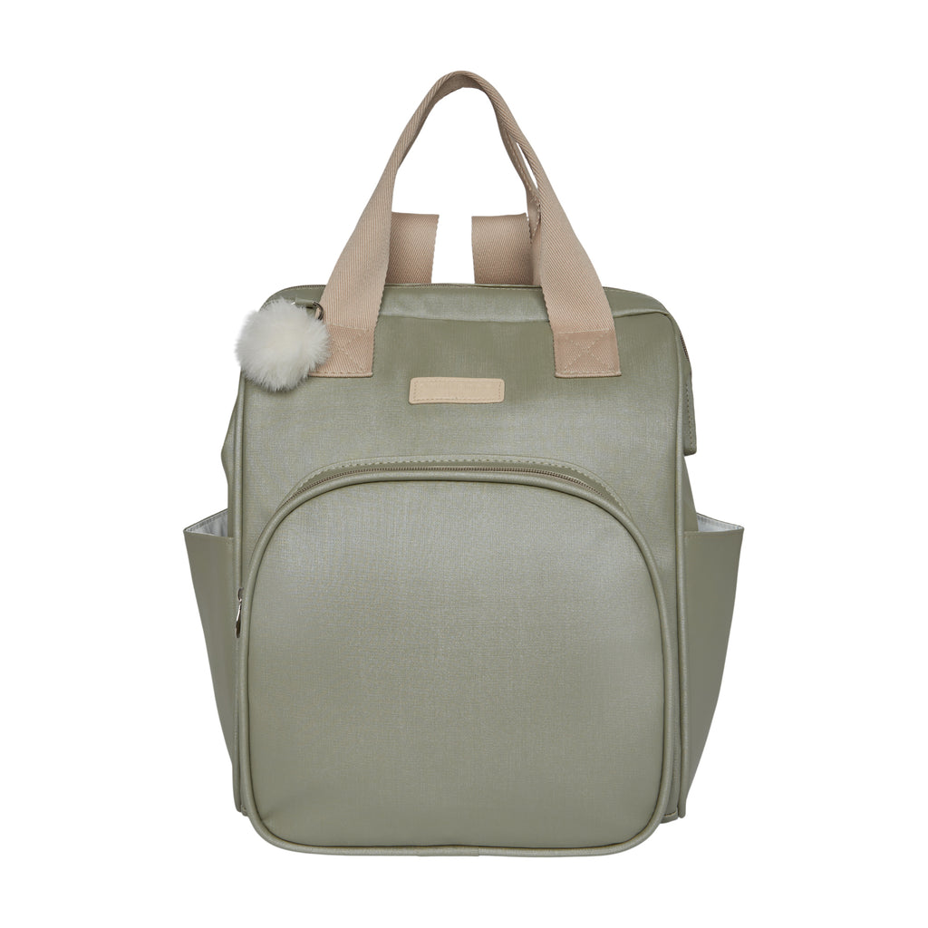 Mochila Maternidade Grande com Bolso Térmico Cute Verde