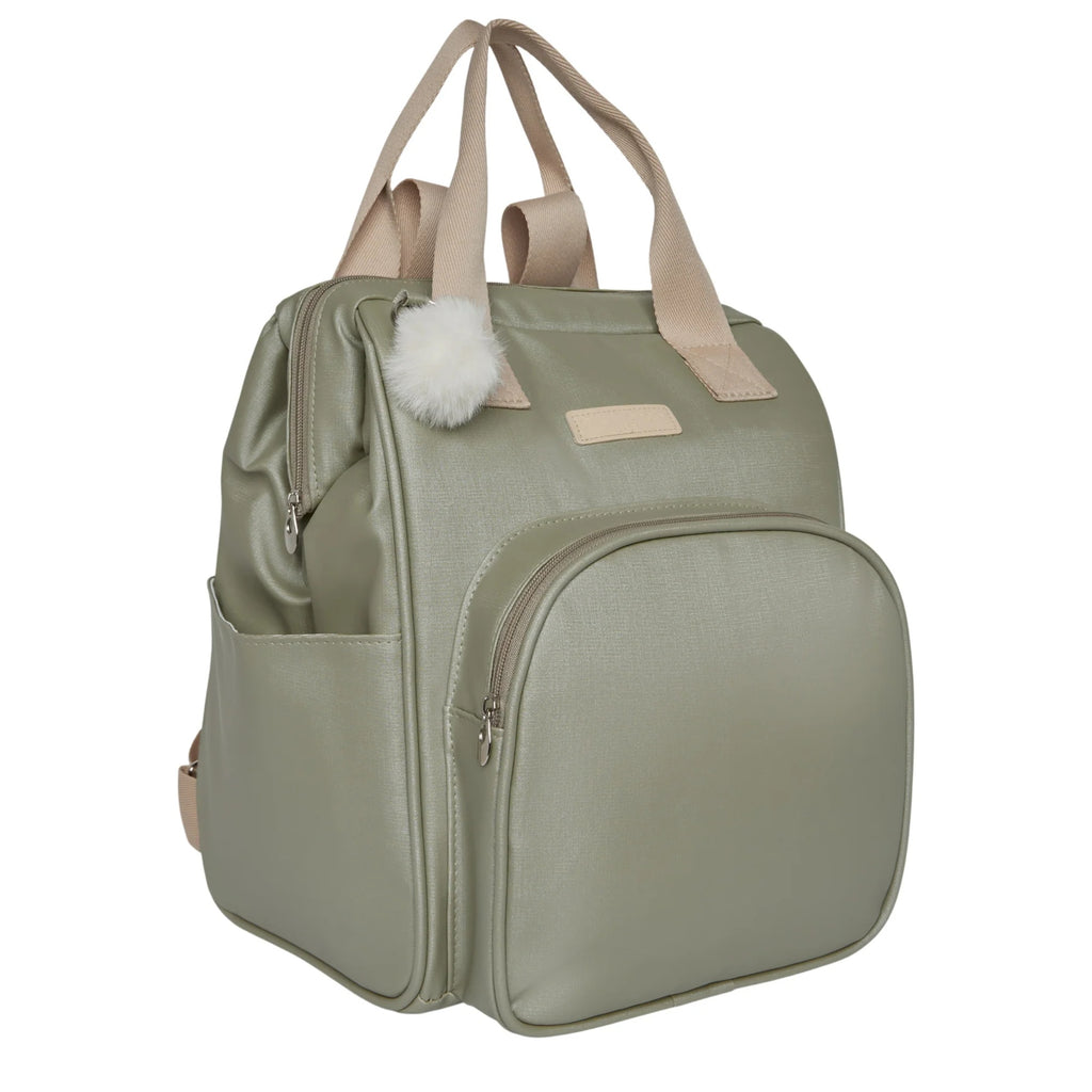 Mochila Maternidade Grande com Bolso Térmico Cute Verde