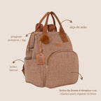 Mochila com Bolso Térmico Memórias Marrom