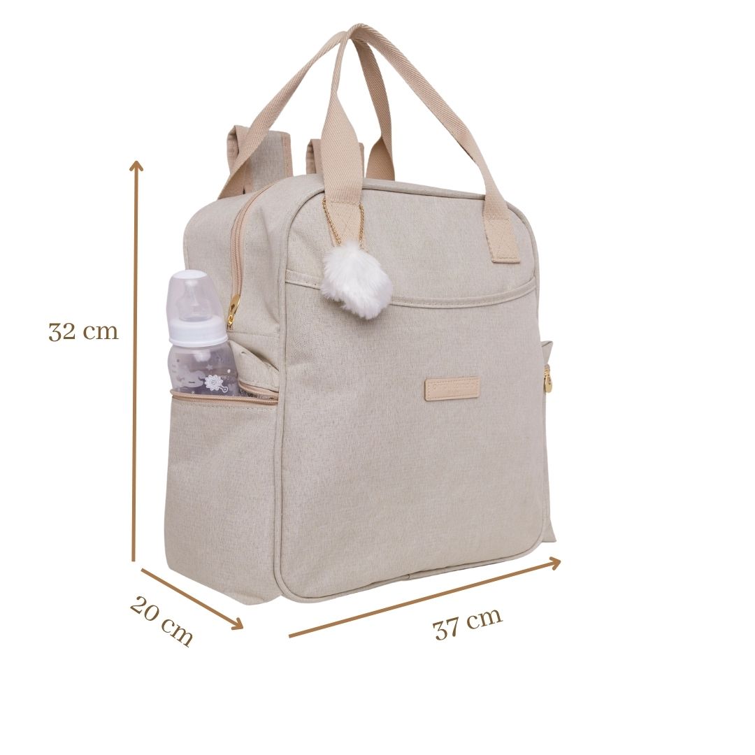 Mochila Maternidade Grande Aconchego Marfim