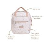 Bolsa de Passeio com Bolso da Frente Térmico Confete Marfim