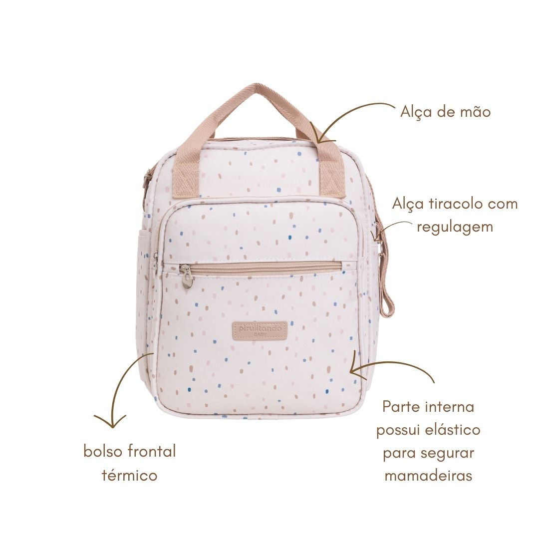 Bolsa de Passeio Térmica Confete Marfim