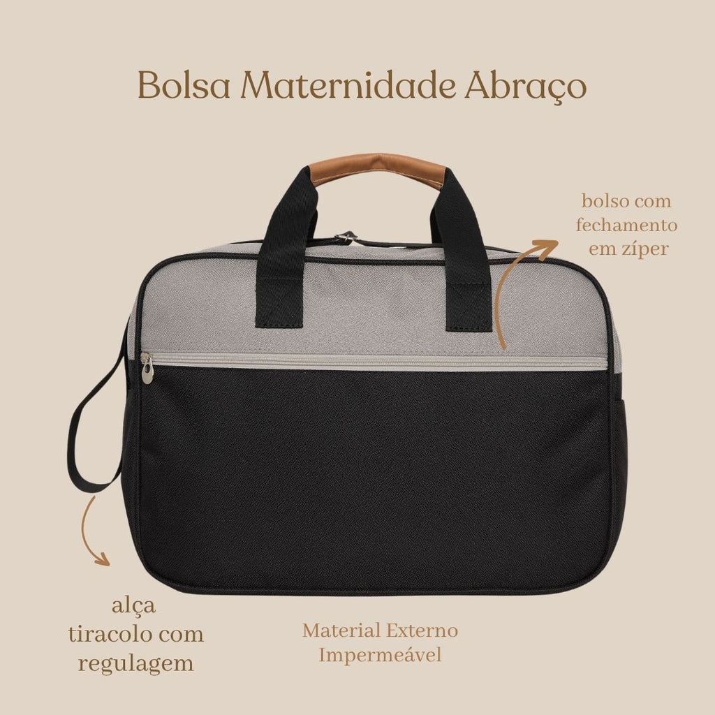 Bolsa Maternidade Abraço Cinza- ÚLTIMA UNIDADE