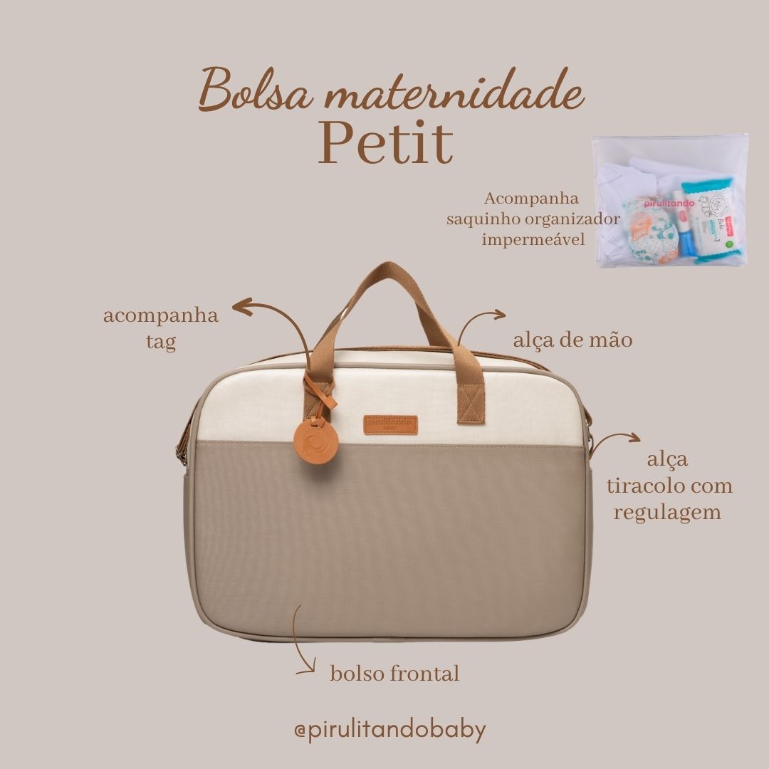 Bolsa Maternidade Grande Petit Cinza
