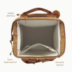 Mochila Maternidade Grande com Bolso Térmico Ninar - Caramelo