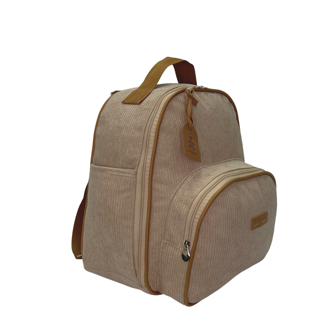 Mochila Média com Bolso Térmico Teddy- Marfim