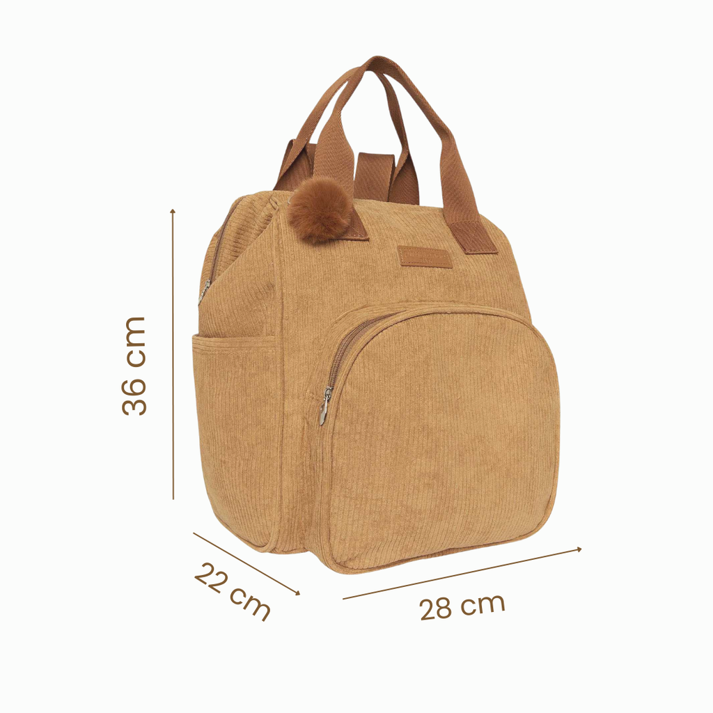 Mochila Maternidade Grande com Bolso Térmico Ninar - Caramelo