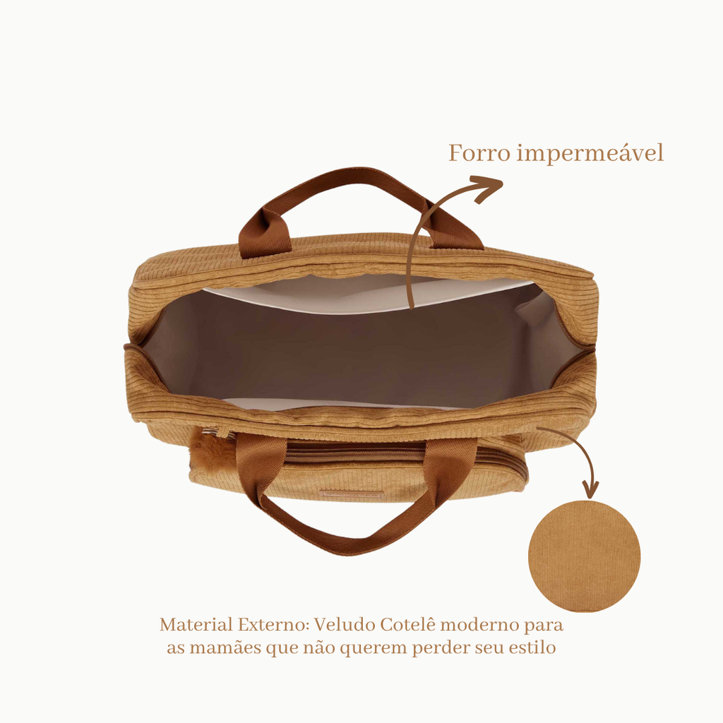Bolsa Maternidade Grande Ninar Caramelo