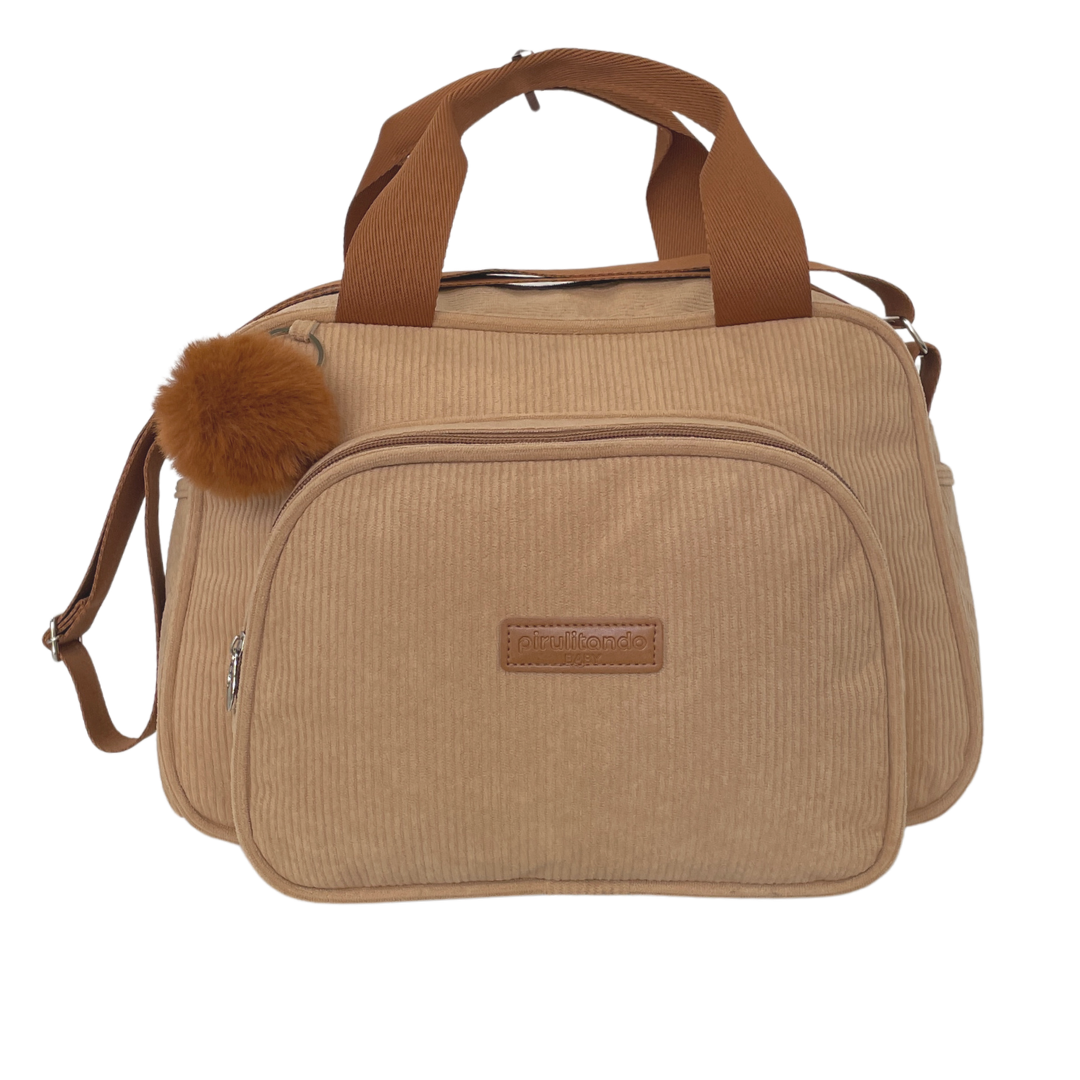 Bolsa Maternidade de Passeio Ninar Bege com Marrom
