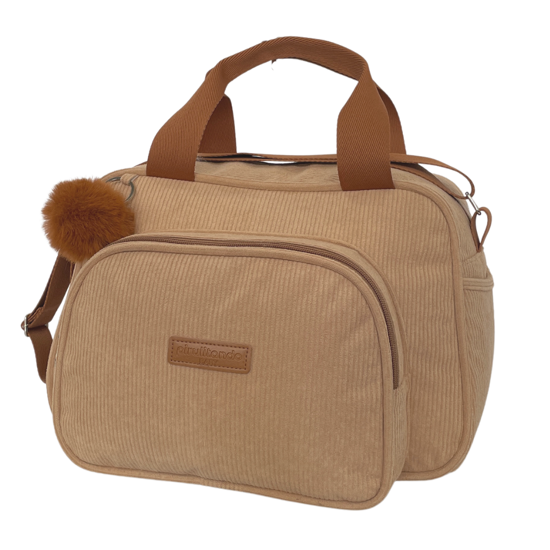 Bolsa Maternidade de Passeio Ninar Bege com Marrom