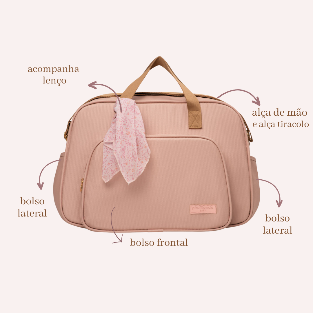 Bolsa Maternidade Grande Encanto Rosê