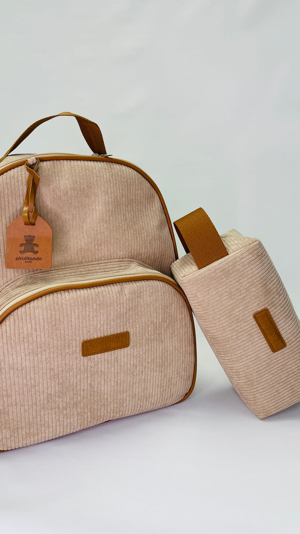 Mochila Média com Bolso Térmico Teddy- Marfim