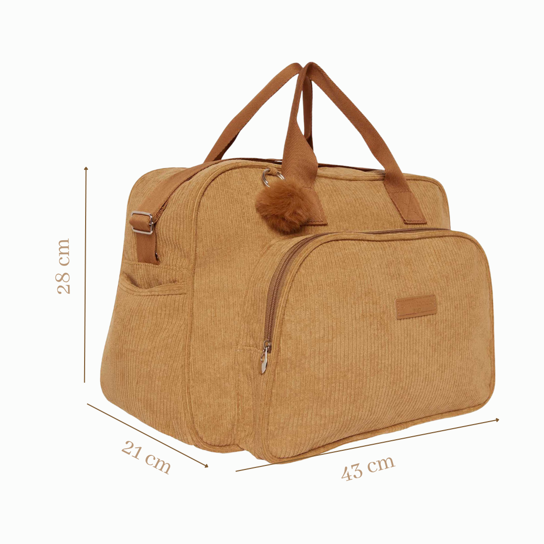 Bolsa Maternidade Grande Ninar Bege com Marrom