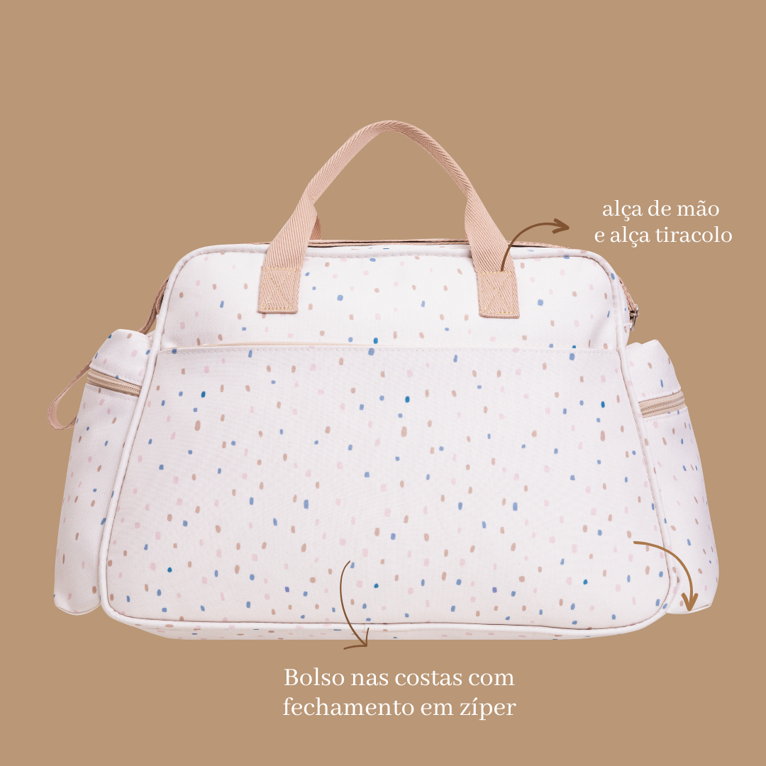 Bolsa Grande Maternidade Confete- com Bolsos Laterais Térmicos