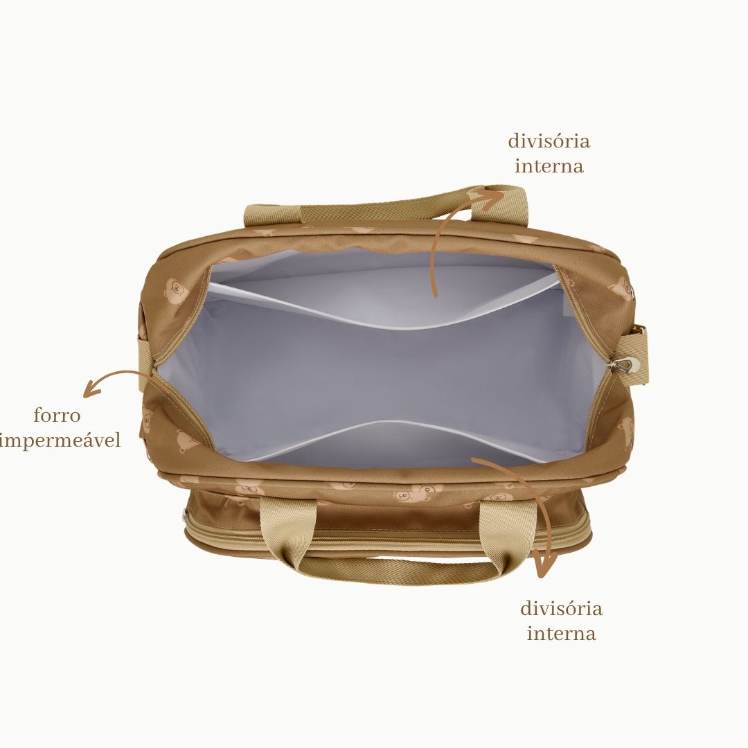 Bolsa Maternidade Grande Brincar Marrom