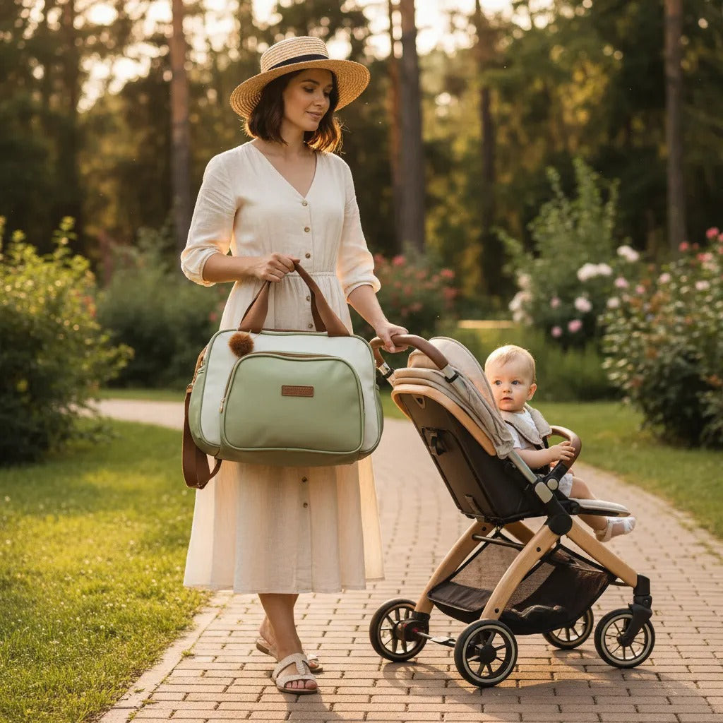 Bolsa de Passeio  Ternura Off C/ Verde