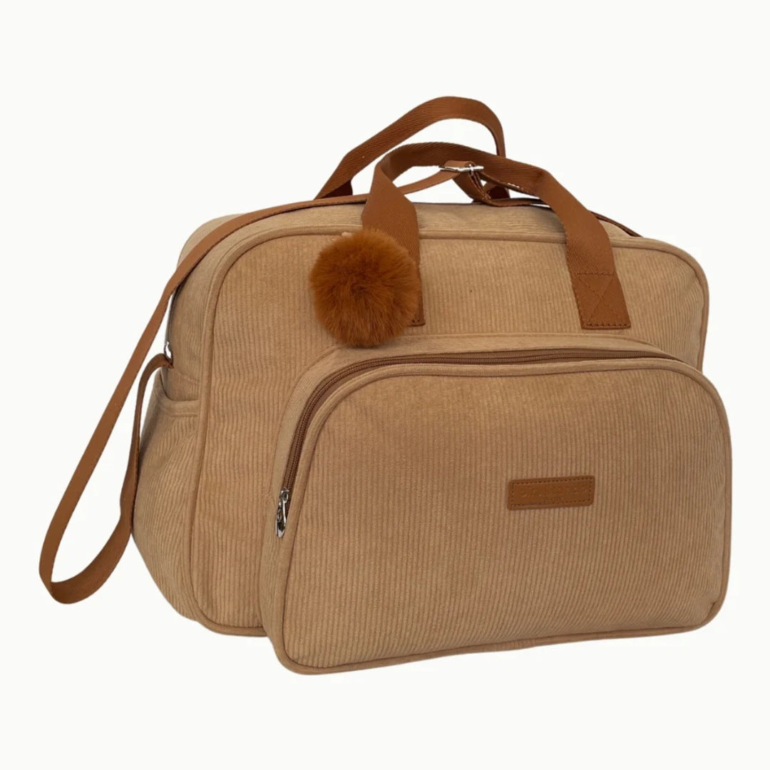 Bolsa Maternidade Grande Ninar Bege com Marrom