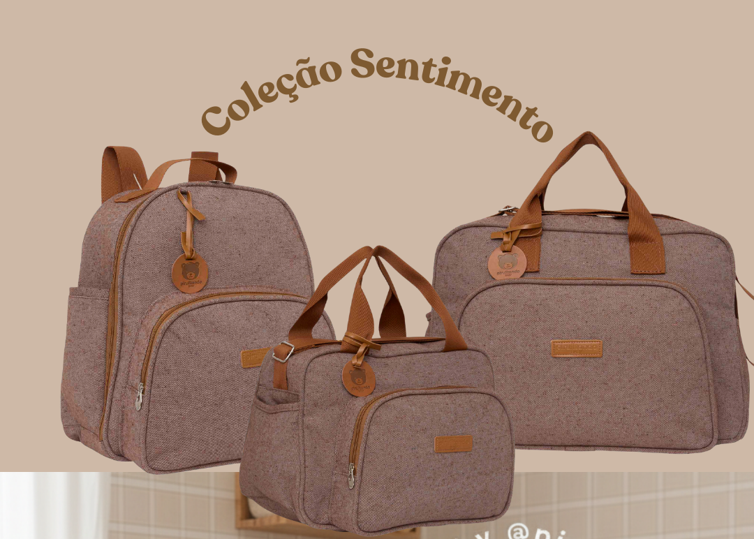 Bolsa Maternidade Grande Sentimento Marrom