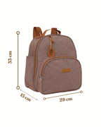 Mochila Média com Bolso Térmico Sentimento Marrom