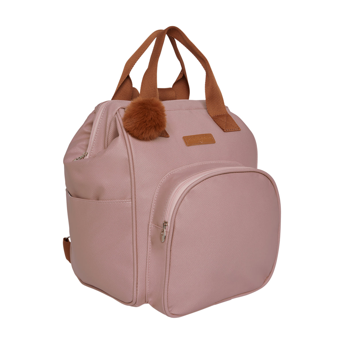Mochila Maternidade Grande com Bolso Térmico Amor de Mãe Rosê