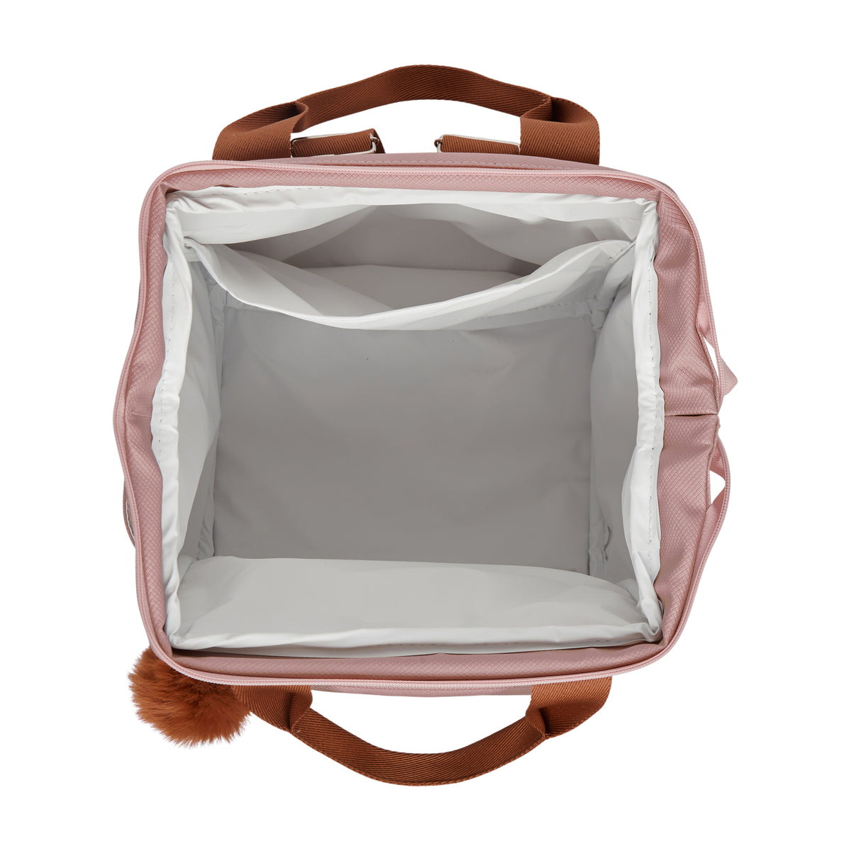 Mochila Maternidade Grande com Bolso Térmico Amor de Mãe Rosê
