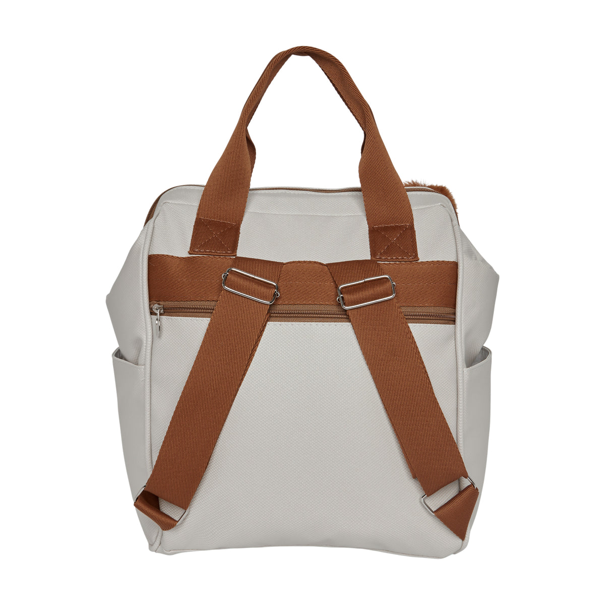 Mochila Maternidade Grande com Bolso Térmico Amor de Mãe Off White