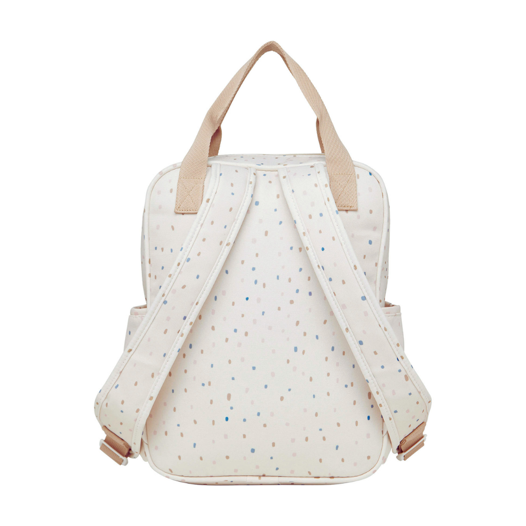 Mochila Maternidade com Bolso Frontal Térmico Confete Marfim