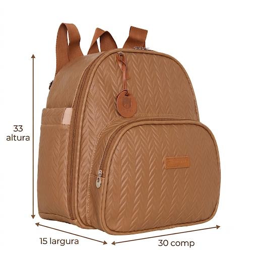 Mochila Maternidade com  Bolso Térmico Refúgio  Marrom