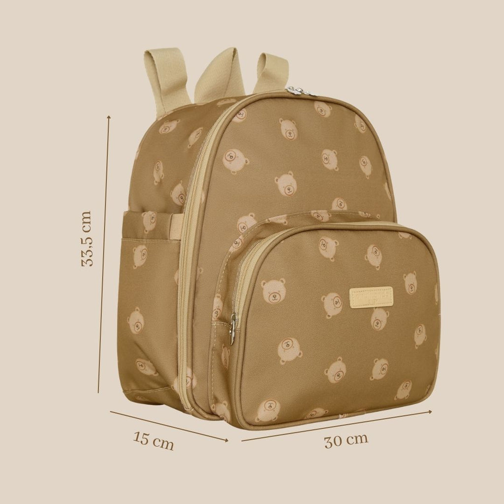 Mochila Maternidade com bolso Térmico Brincar Marrom