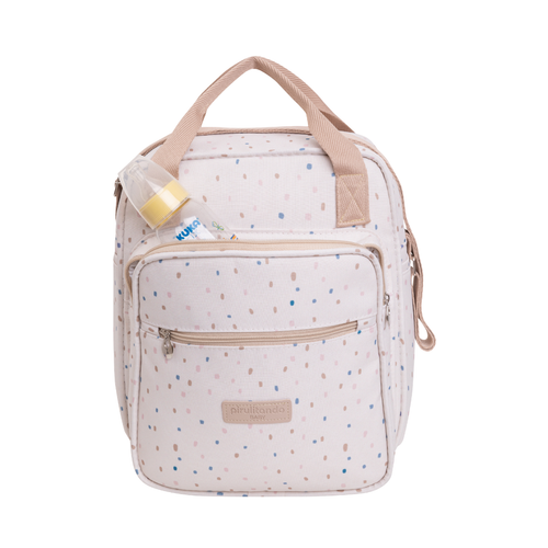 Bolsa Maternidade de Passeio com Bolso Térmico Confete Marfim-ÚLTIMA UNIDADE