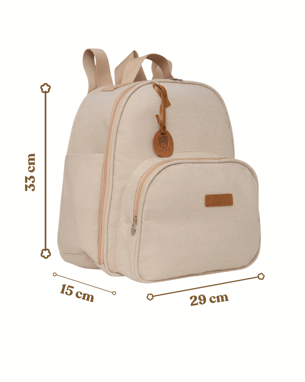 Mochila Média com Bolso Térmico Sentimento Marfim