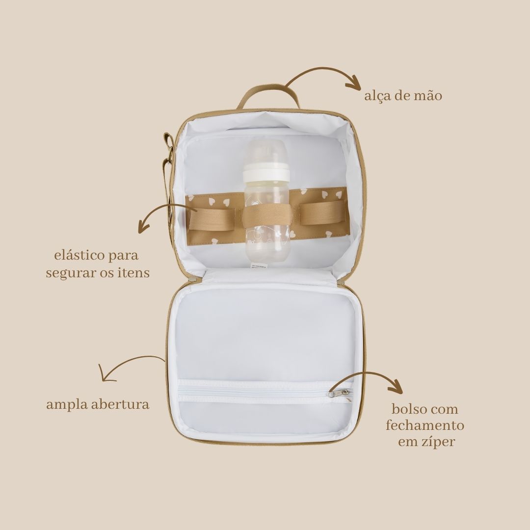 Frasqueira Maternidade / Bolsa  Térmica Viver Caramelo