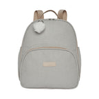Frente da Mochila Maternidade de Passeio com Bolso Térmico Nuvem de Algodão Cinza, com bolso frontal térmico