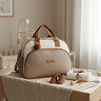 Bolsa Maternidade Grande Ternura Off White com Marrom