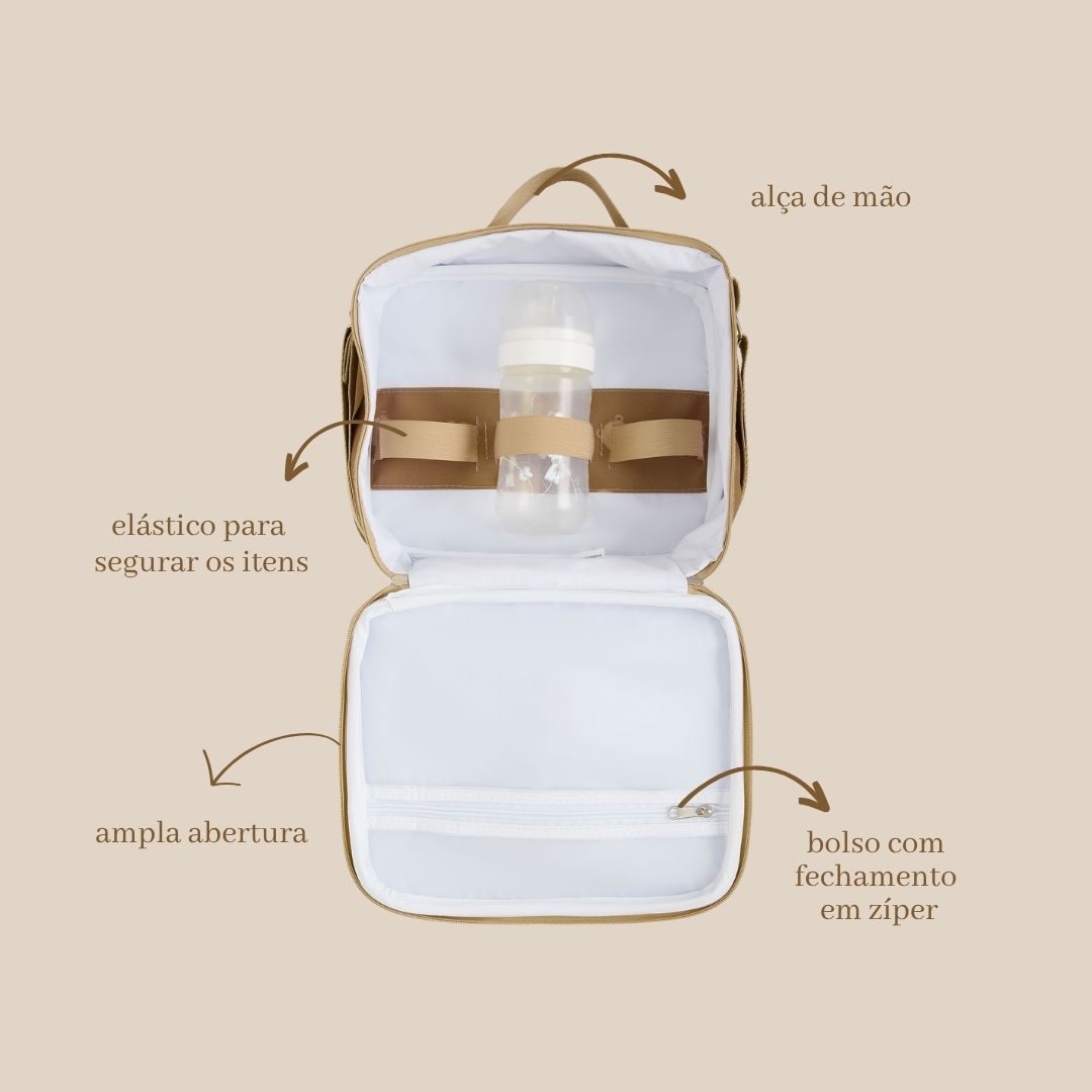Frasqueira Maternidade / Bolsa  Térmica Brincar Caramelo