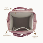 Mochila Maternidade Grande- Com Bolso Termico- Ninar  Rosê